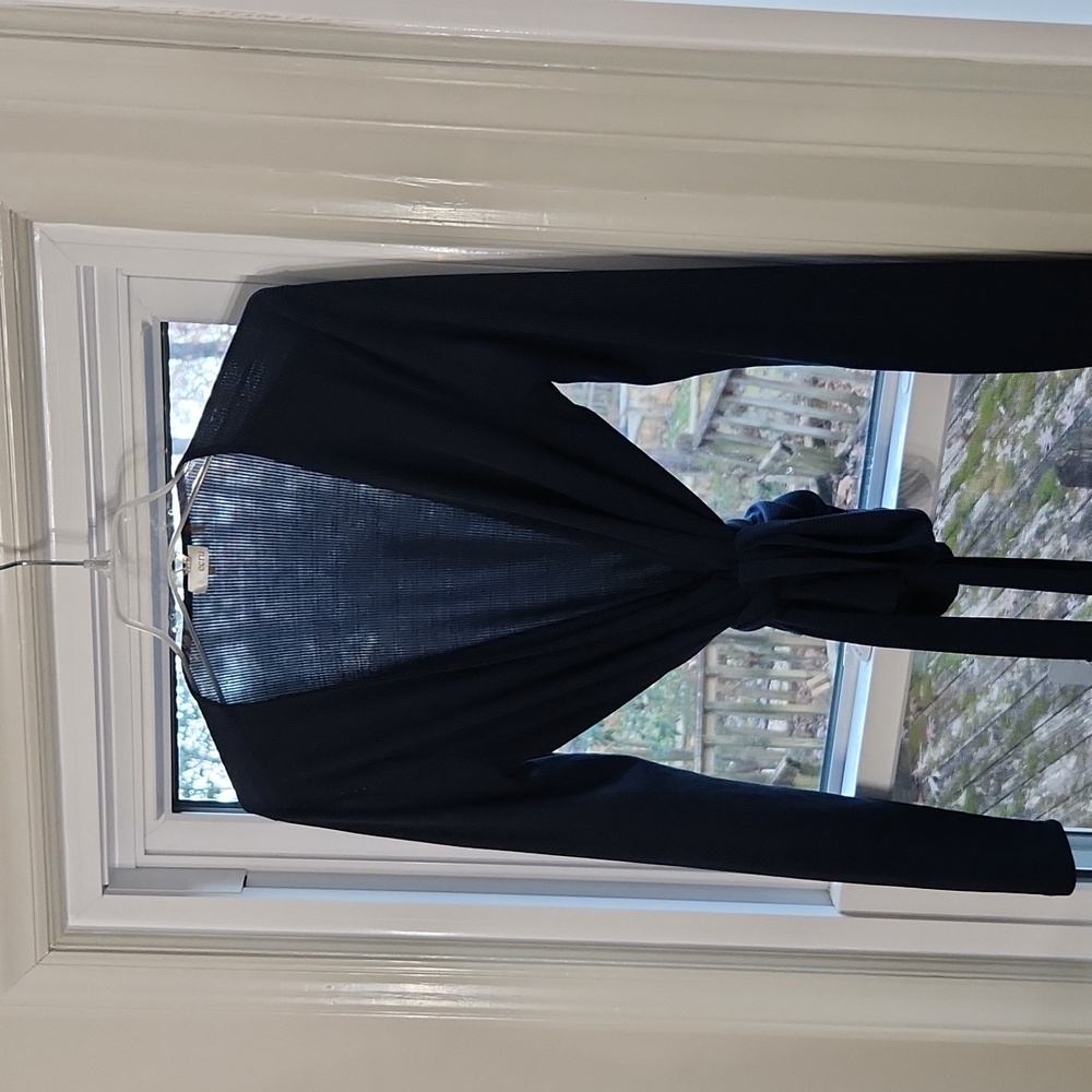 ECRU brand knit wrap top navy M